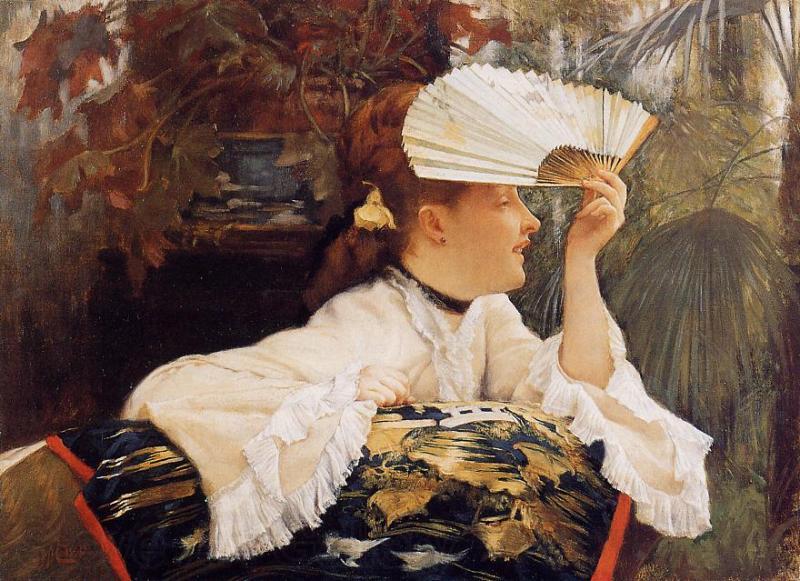 James Joseph Jacques Tissot The Fan France oil painting art